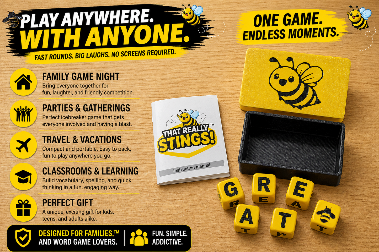THAT REALLY STINGS!™ – A Risky Word Dice Game